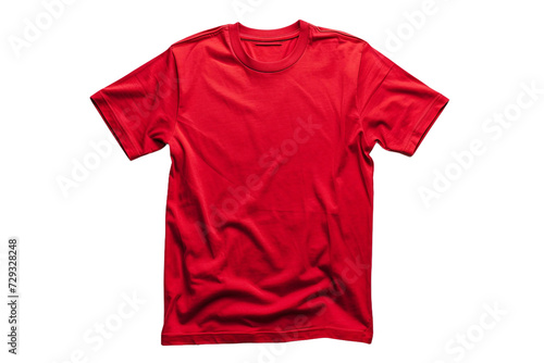 Cardinal Red Color T-Shirt on Transparent Background