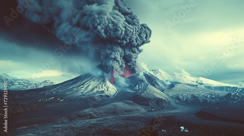 Volcanic eruption of Mount St. Helens photo