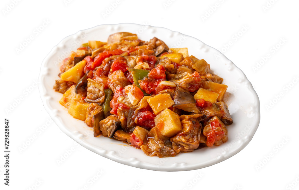 Traditional Turkish food; eggplant meze (Turkish name; saksuka) Traditional Turkish food; eggplant meze (Turkish name; saksuka)