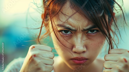 Intense Portrayal of Anger and Frustration