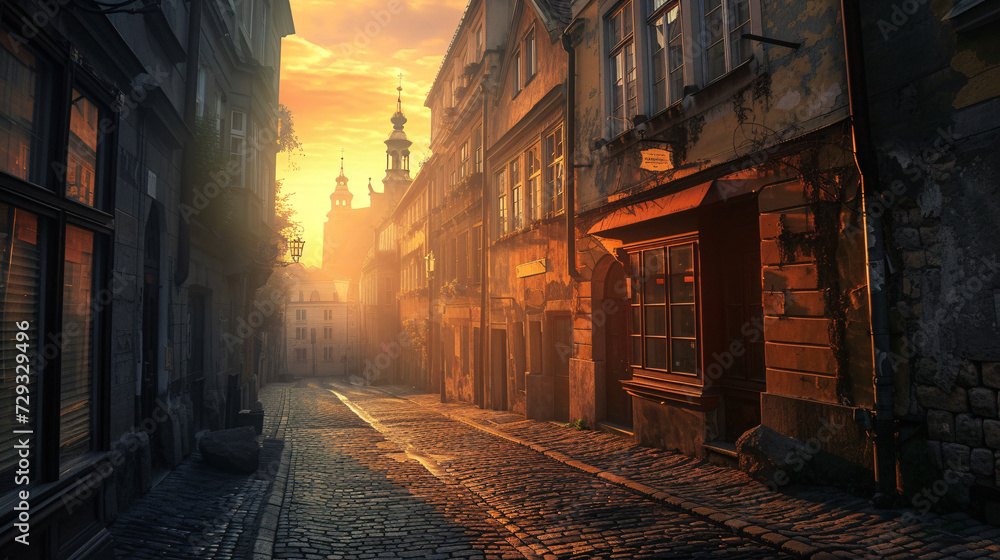 First Light on the Old Town Street