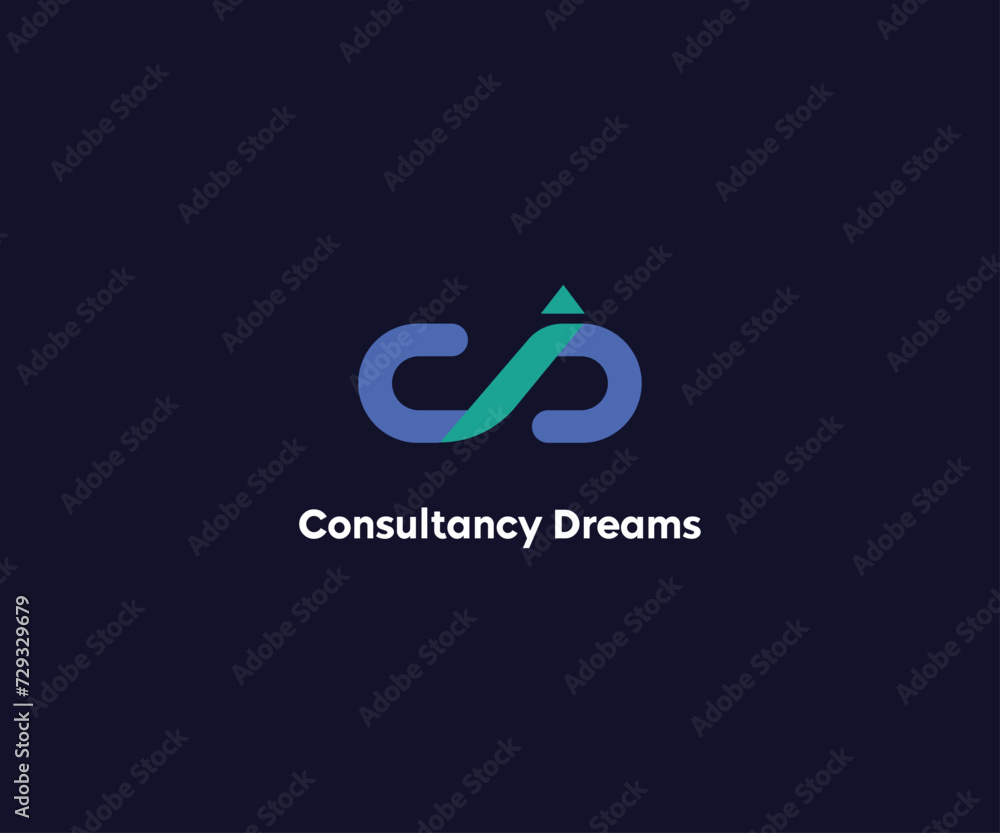 Fototapeta premium Modern creative letter C and D logo for consultancy - unique logo design