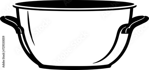 Cooping pan or cooker icon isolated on white background photo