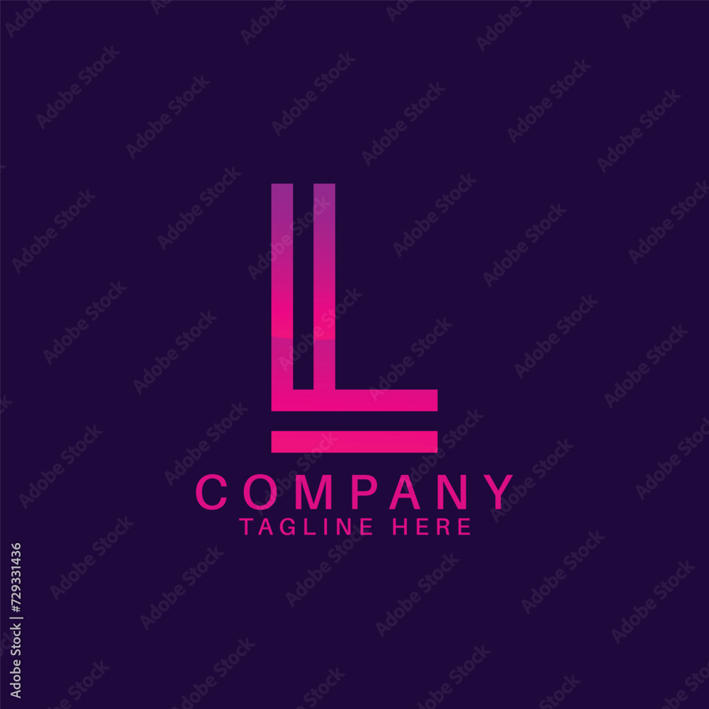 L Letter Logo Design Template, gradient logo L Letter Logo Design Template, gradient logo