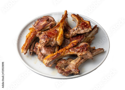 Grilled lamb chops in delic...