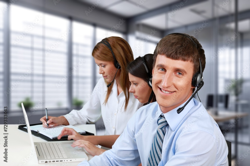 Professional worker customer support concept Professional worker customer support concept