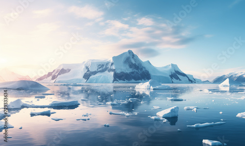 landscape of snow and ice
