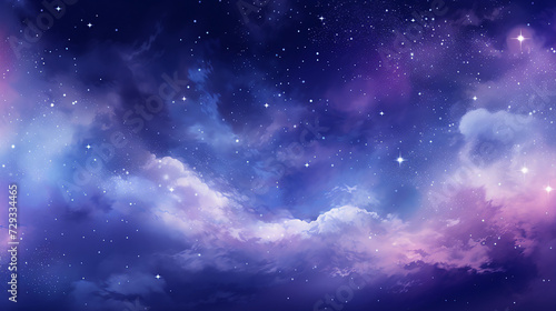 Captivating cosmic clouds in a star-filled night sky © Svetlana