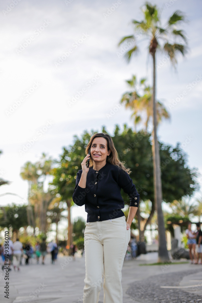 Beautiful mature woman walking streets Beautiful mature woman walking streets