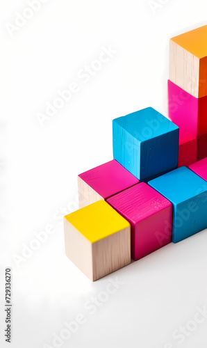 wooden colorful toy blocks