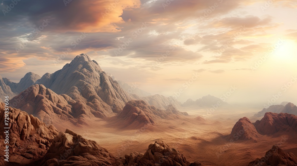 Naklejka premium Mount Sinai from the Bible