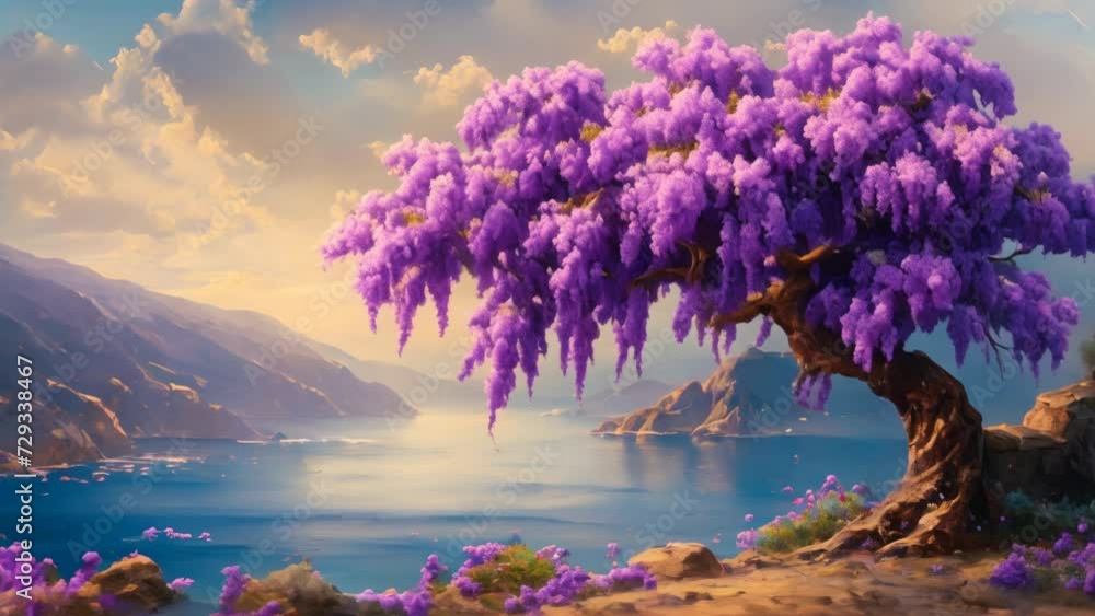 Wisteria Dreams: A Flourish of Lavender. Generative ai Wisteria Dreams: A Flourish of Lavender. Generative ai