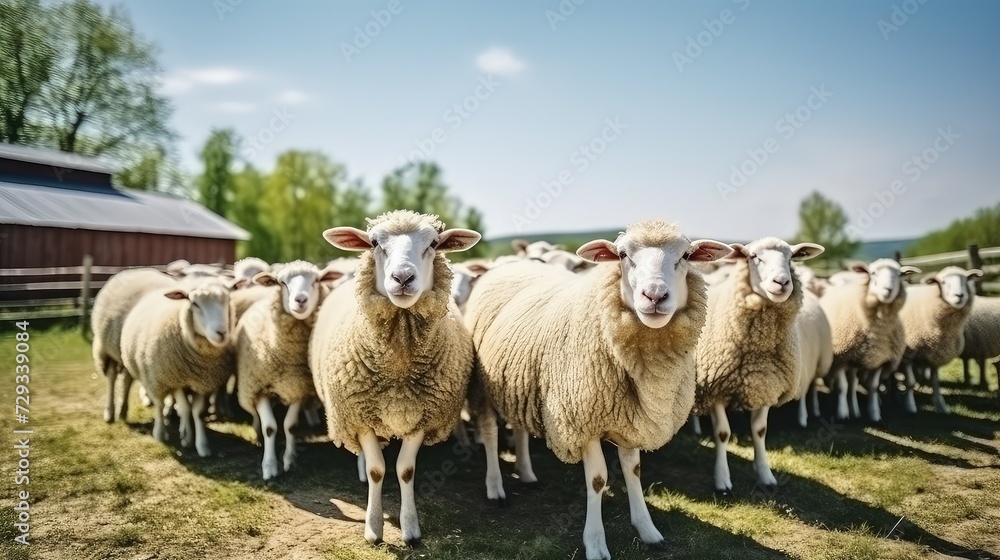 A sheep with a mischievous glint in its eye, seemingly plotting a playful prank A sheep with a mischievous glint in its eye, seemingly plotting a playful prank