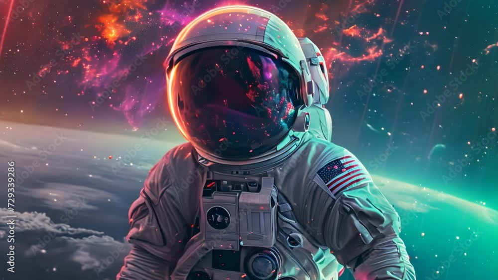 Stellar Voyager: Astronaut Confronts the Enigmatic Cosmos. Generative ai Stellar Voyager: Astronaut Confronts the Enigmatic Cosmos. Generative ai