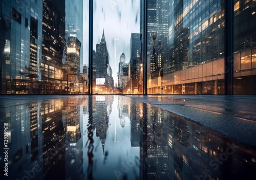"Urban Mirage: Rainy City Reflections" © Gogi