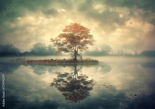 Singular Serenity: Tree in the Landscape