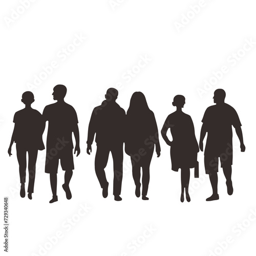 Set Couple loving people silhouettes. Good use for symbol, logo, web icon, mascot, or any design you want.