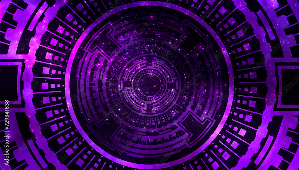Futuristic neon background. Circle abstract tunnel. Futuristic neon background. Circle abstract tunnel.