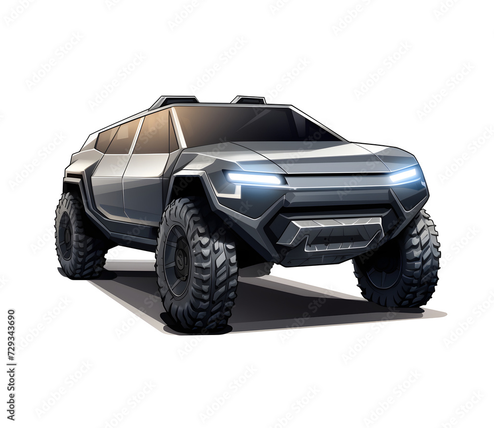 4X4 SUV truck illustration