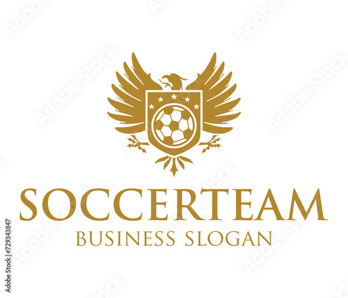 Eagle Crest Logo Emblem, Soccer / Football Team Logo