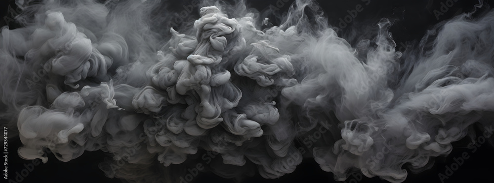 thick grey smoke on a black background thick grey smoke on a black background
