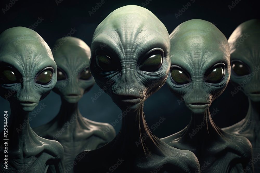 illustration, alien group