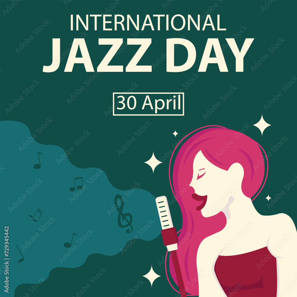 illustration vector graphic of a young singing star, was singing using a microphone, showing musical notes, perfect for international day, international jazz day, celebrate, greeting card, etc. illustration vector graphic of a young singing star, was singing using a microphone, showing musical notes, perfect for international day, international jazz day, celebrate, greeting card, etc.