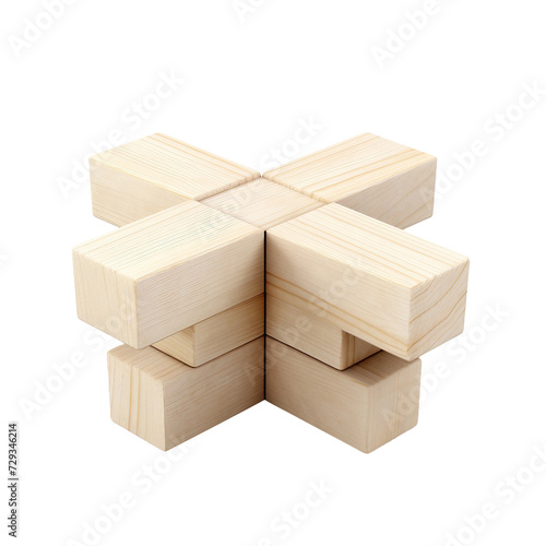 Cross Lap Joint on transparent background