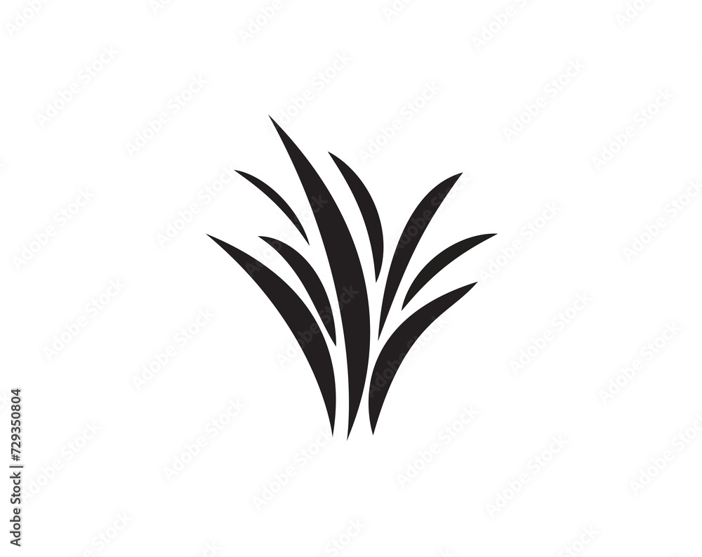 Fototapeta premium Black grass. Gazon. Vector icon. web version.