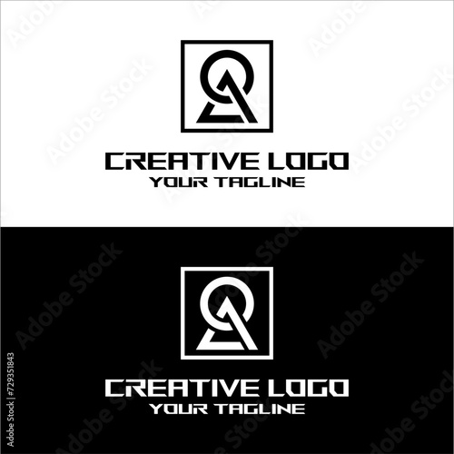 creative letter logo ao desain vektor