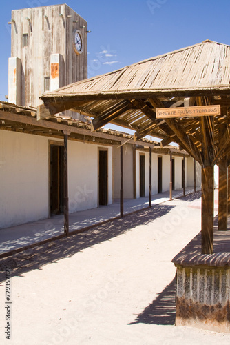 Obraz na płótnie Geisterstadt Humberstone und Santa Laura Salpeterwerke, Chile, Südamerika w salonie