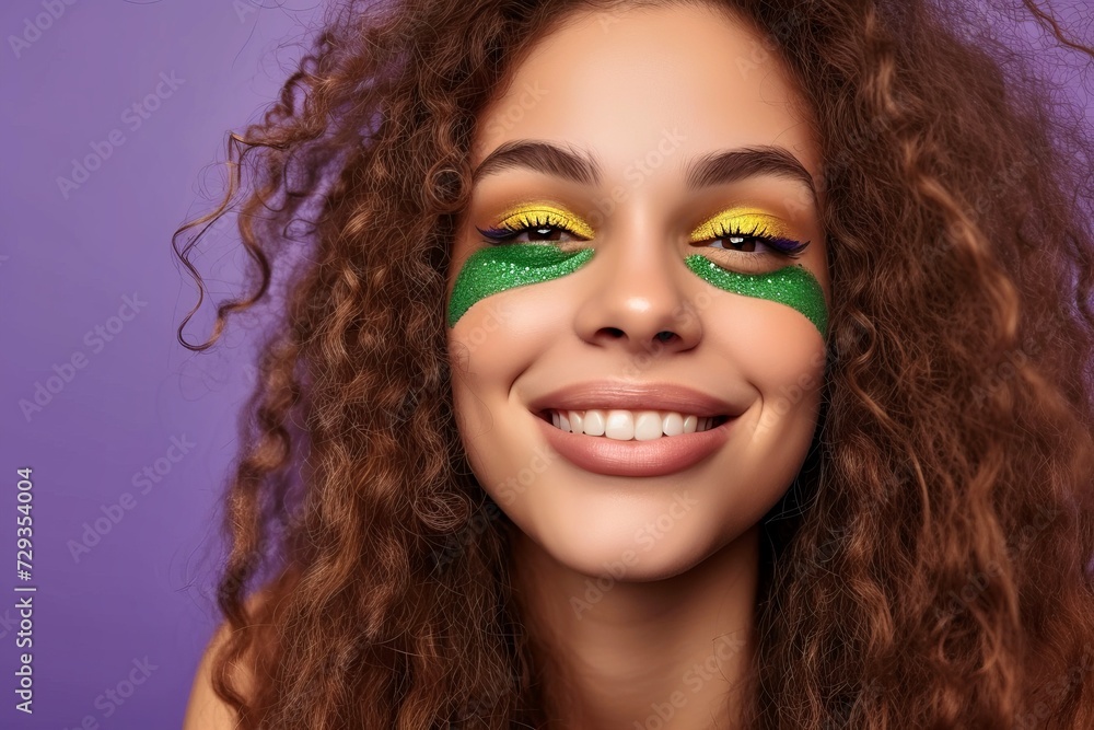 Fototapeta premium Femme déguisé pour le Mardi Gras