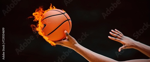 basketball on fire