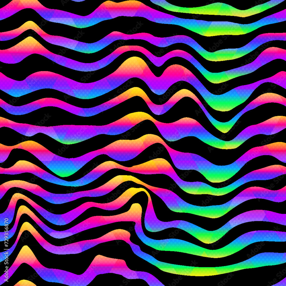 Wavy coloured lines. Seamless pattern Wavy coloured lines. Seamless pattern