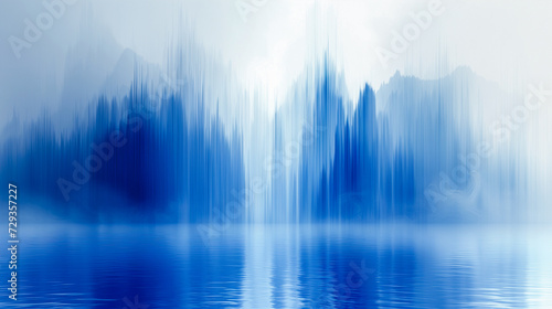 abstract landscape синий фон