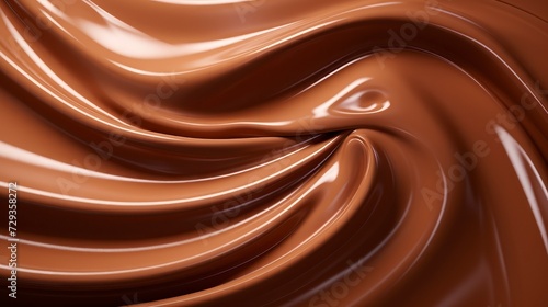 Melted chocolate background close up
