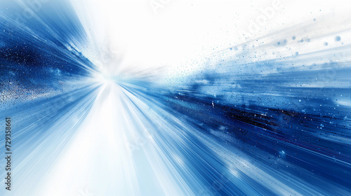 abstract background with blue lines on white, motion blur