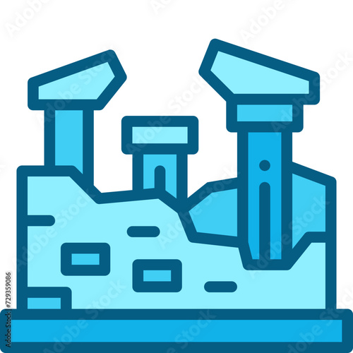 archaeological site two tone icon