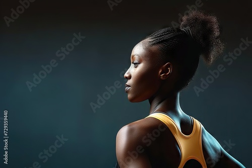 Unyielding Determination A Close-Up Portrait of an Athlete in Training, Embodying the Spirit of Strength and Dedication