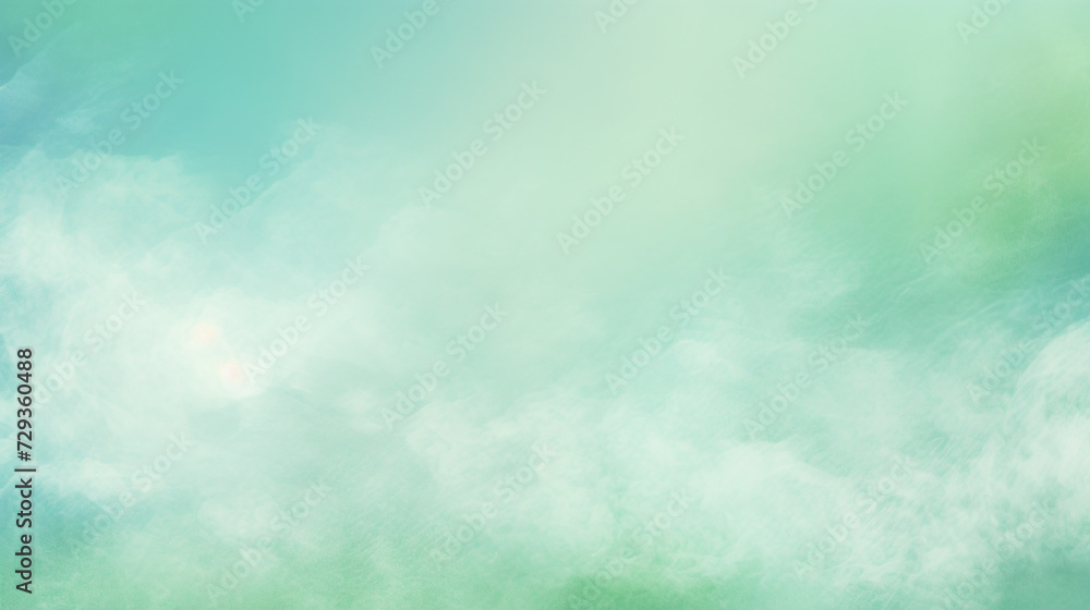 Soft green clouds with a subtle sun flare for backgrounds