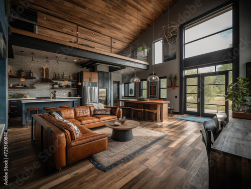 Rustic Industrial Loft with Chic Interior Design © GVS