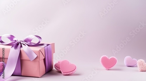 International Women's Day theme with hearts and gift box