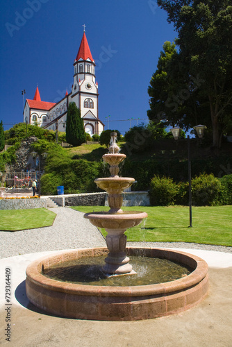 Obraz na płótnie Kirche, Puerto Varas, Seengebiet, Chile, Südamerika w salonie