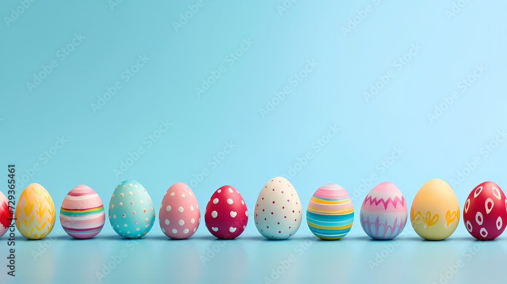 Easter background, many colorful Easter eggs Easter background, many colorful Easter eggs
