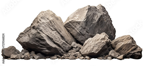 Heavy rocks isolated on transparent background PNG