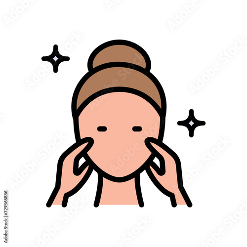 Makeup remover isolated color icon, makeup removal products vector icon