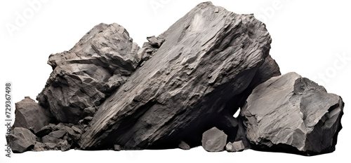 Heavy rocks isolated on transparent background PNG