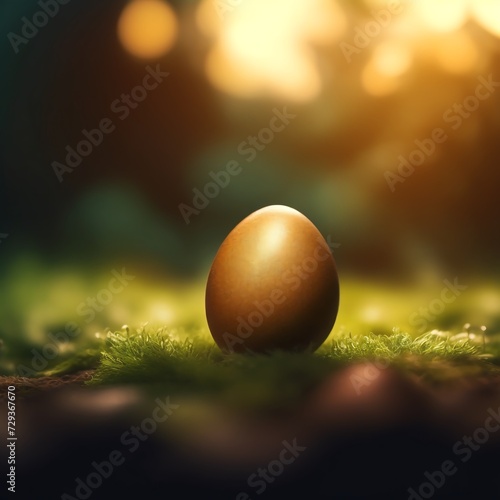 golden egg on grass