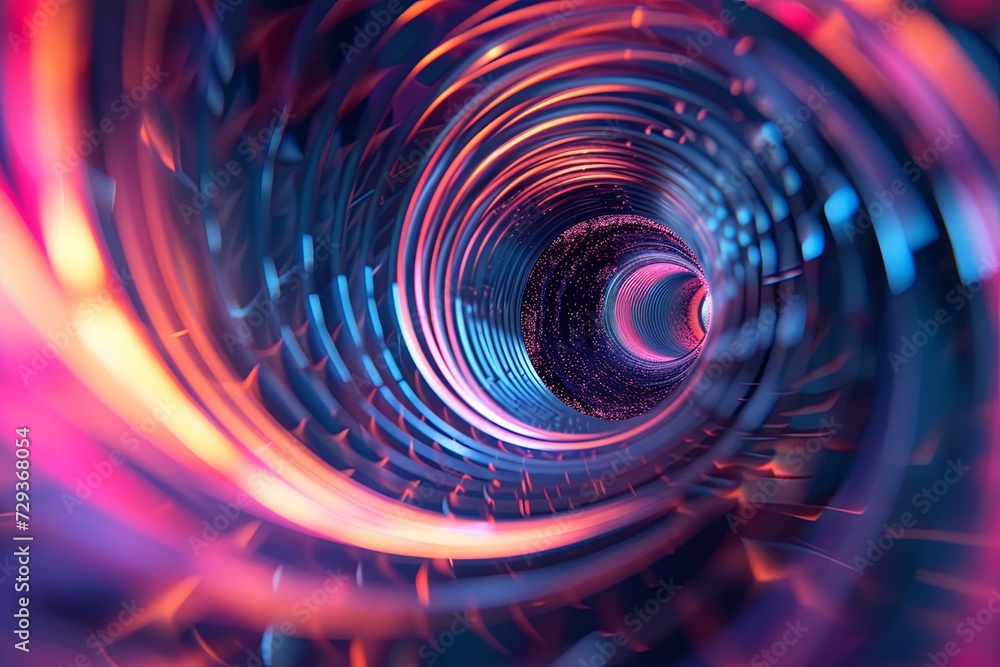 Obraz premium Spiral Holographic Form