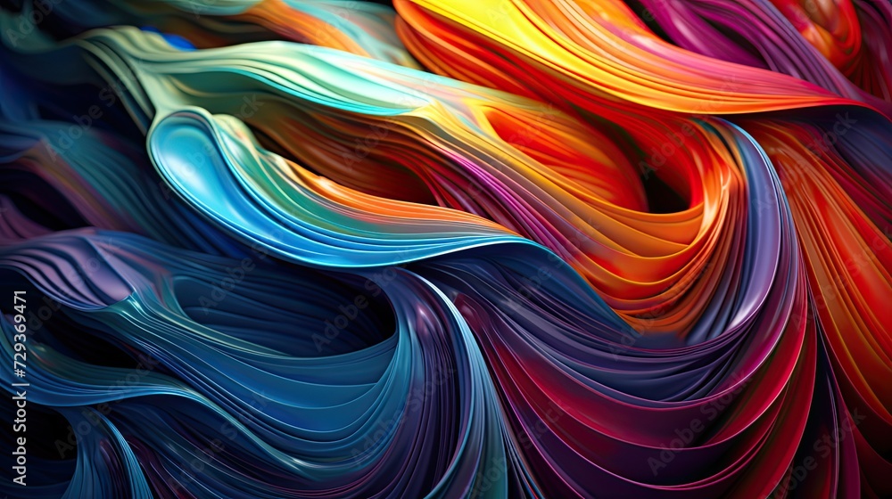 A Mesmerizing 3D Abstract Multicolor Visualization A Mesmerizing 3D Abstract Multicolor Visualization
